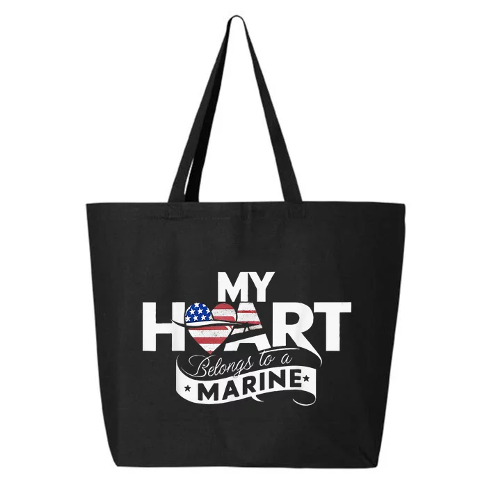 My Heart Belongs To A Marine 25L Jumbo Tote