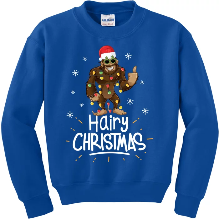 Merry Hairy Bigfoot Santa Funny Ugly Christmas Gift Kids Sweatshirt