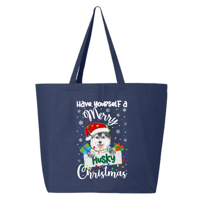 Merry Husky Christmas Siberian Husky Xmas Party Gift 25L Jumbo Tote