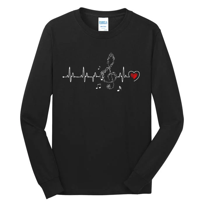 Music Heartbeat Clothing For Music Lovers Tall Long Sleeve T-Shirt