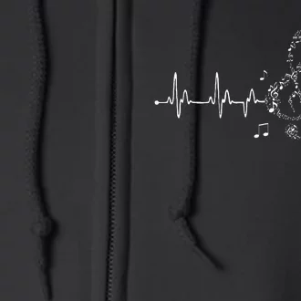 Music Heartbeat Clothing For Music Lovers Full Zip Hoodie