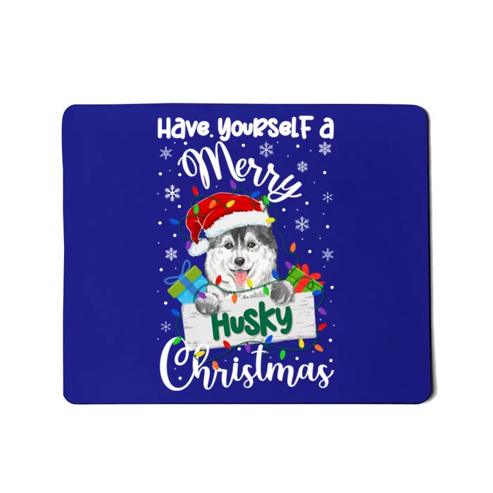 Merry Husky Christmas Siberian Husky Xmas Party Gift Mousepad