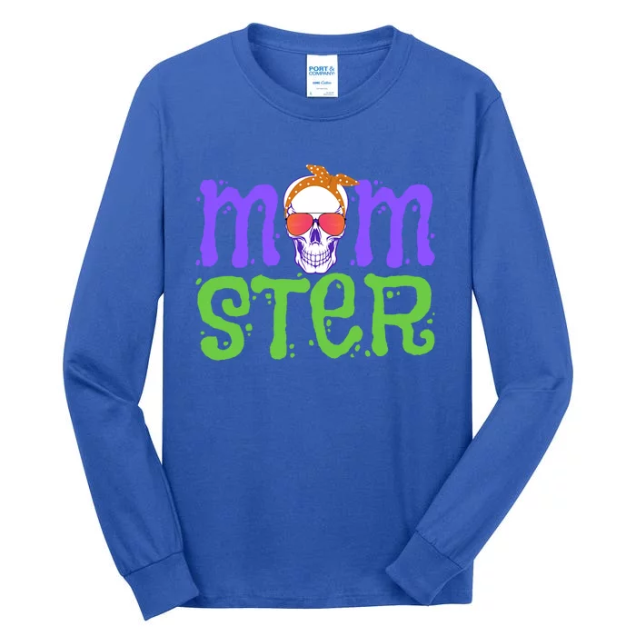 Momster Halloween Costume Skull Mama Monster Trick Or Treat Cool Gift Tall Long Sleeve T-Shirt