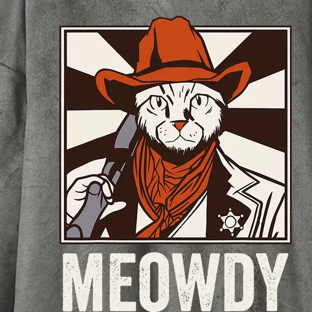 Meowdy Howdy Cat Kitten Country Western Yeehaw Hooded Wearable Blanket