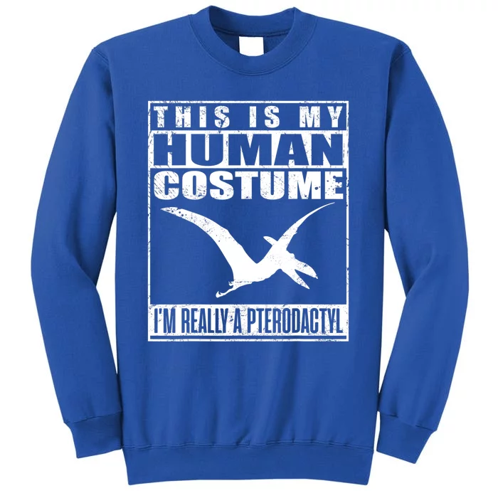 My Human Costume I'm A Pterodactyl Halloween Dinosaur Gift Tall Sweatshirt