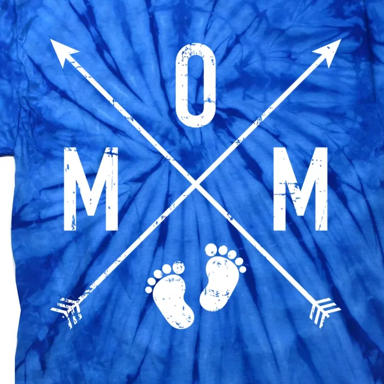 Mom Hipster Cross Feet Gift Tie-Dye T-Shirt