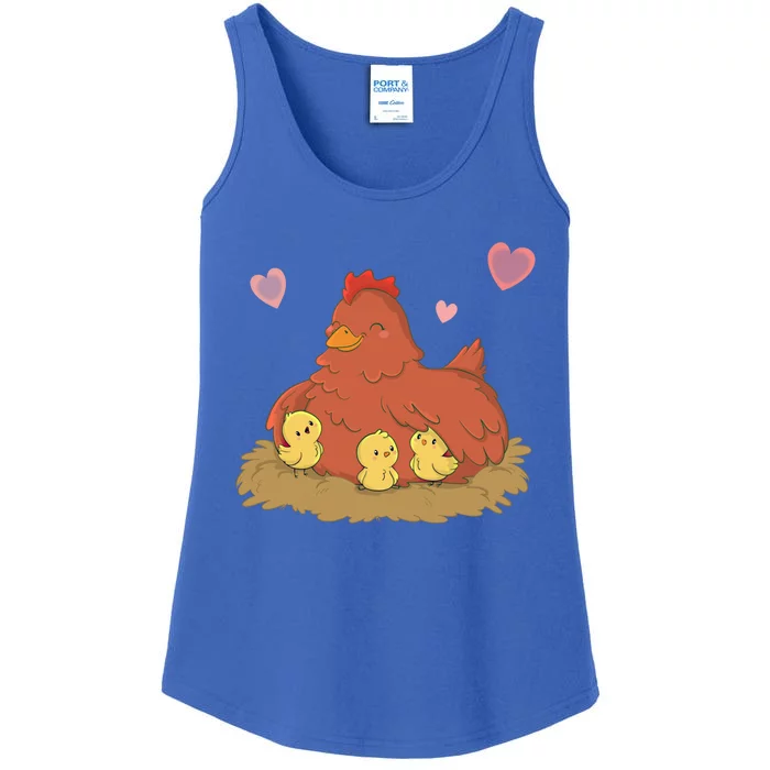 Mama Hen Chicken Farm Lover Gift Mothers Day Gift Mom Gift Ladies Essential Tank