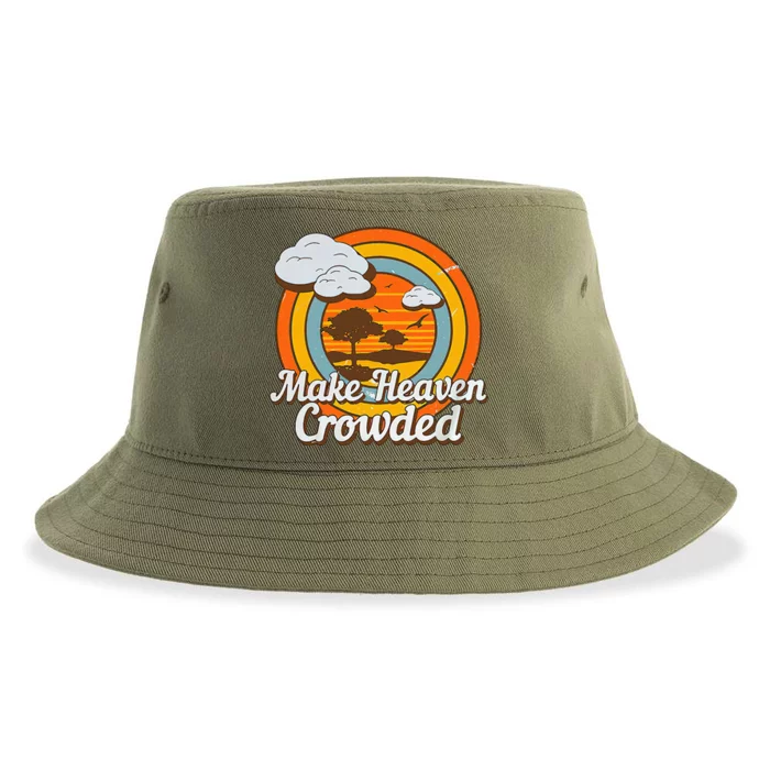 Make Heaven Crowded Christian Believer Jesus God Sustainable Bucket Hat