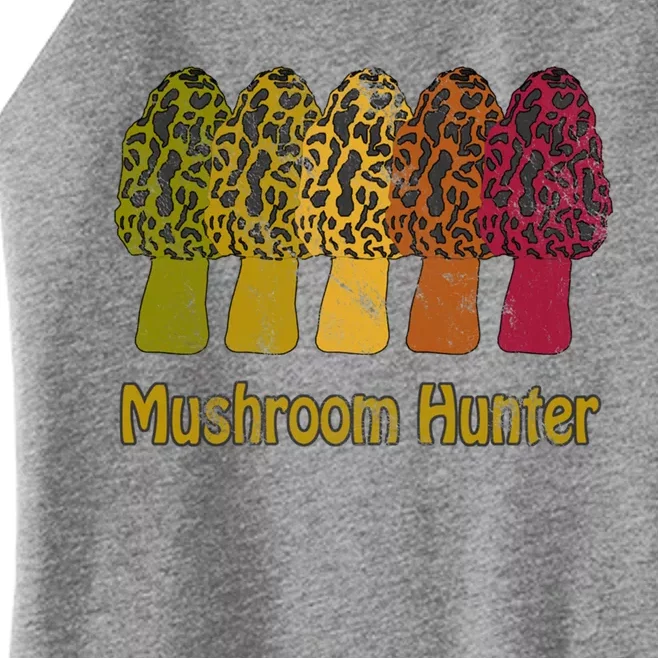 Mushroom Hunter Cute Gift Fun Morel Hunting Distressed Look Gift Women’s Perfect Tri Rocker Tank