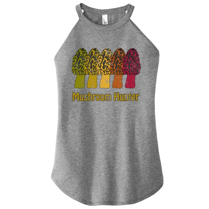 Mushroom Hunter Cute Gift Fun Morel Hunting Distressed Look Gift Women’s Perfect Tri Rocker Tank