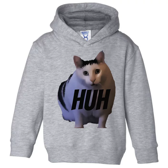 Meme Huh Cat Funny Toddler Hoodie