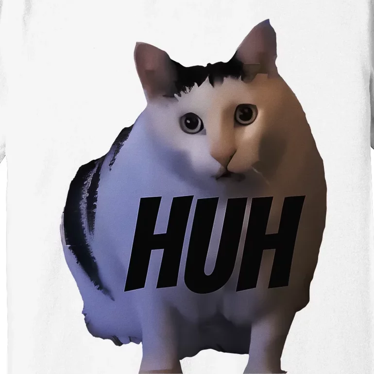 Meme Huh Cat Funny Premium T-Shirt