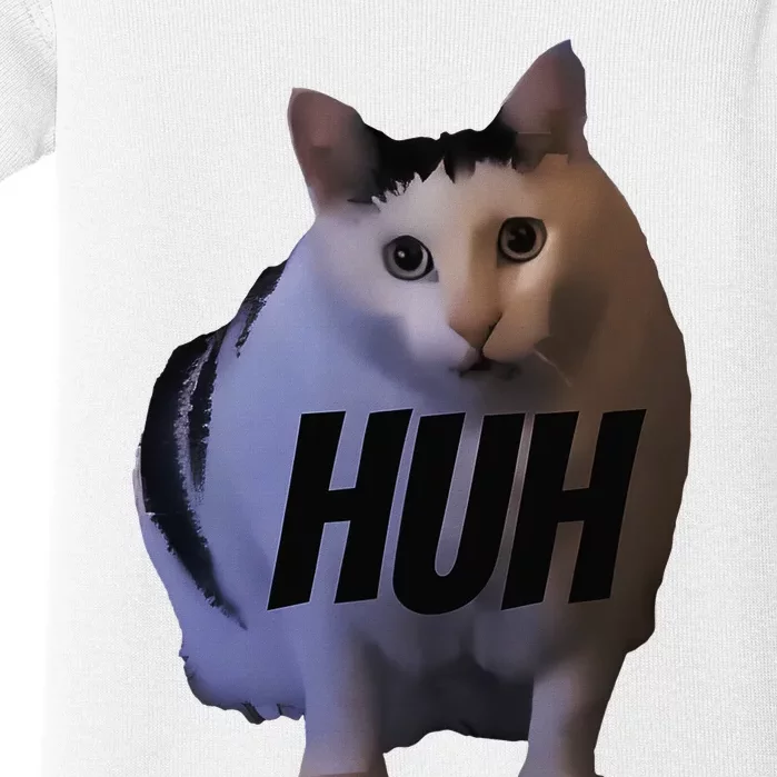 Meme Huh Cat Funny Baby Bodysuit