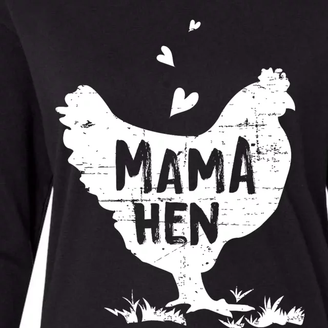 Mama Hen Chicken Funny Farmer Hen Chicken Mama Womens Cotton Relaxed Long Sleeve T-Shirt