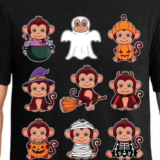 Monkey Halloween Costume Spooky Ghost Monkey Halloween Pajama Set