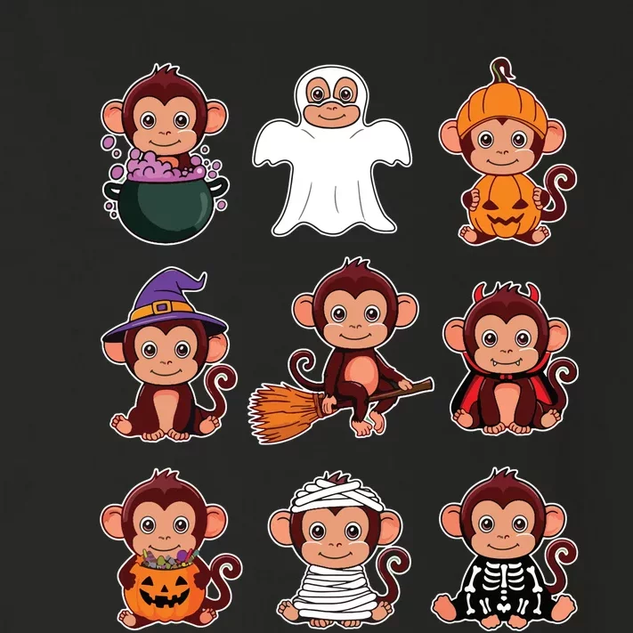 Monkey Halloween Costume Spooky Ghost Monkey Halloween Toddler Long Sleeve Shirt