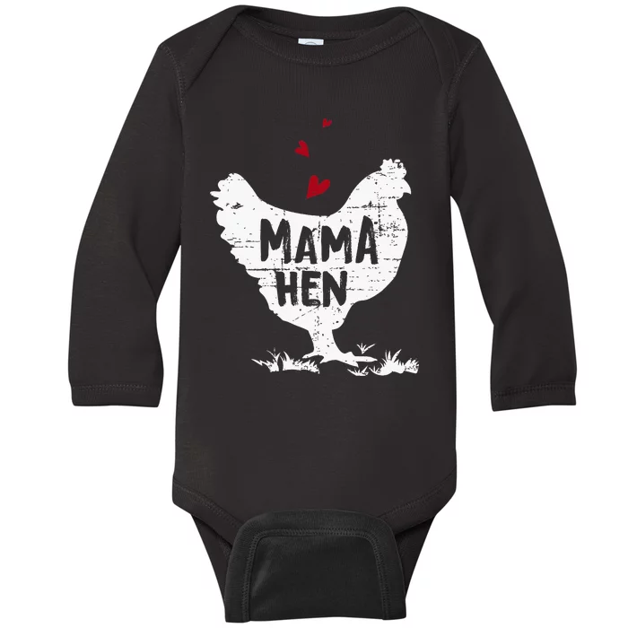 Mama Hen Chicken Baby Long Sleeve Bodysuit