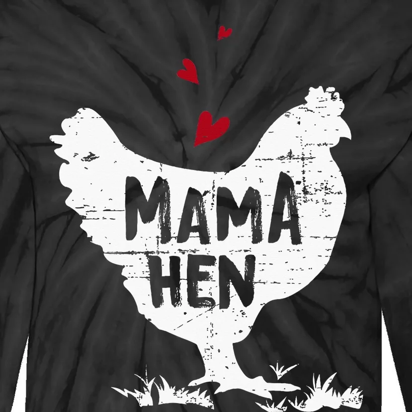 Mama Hen Chicken Tie-Dye Long Sleeve Shirt