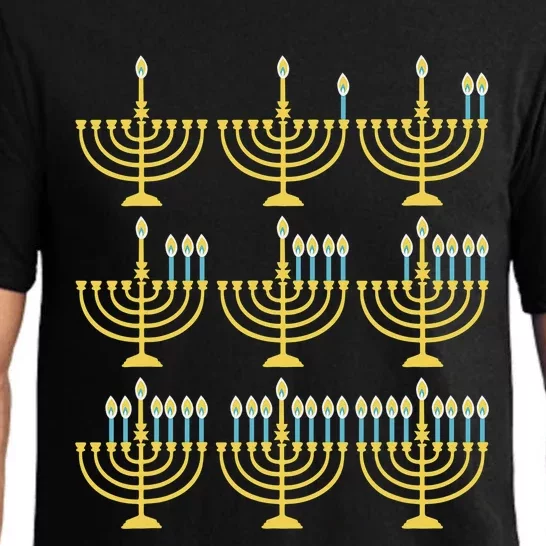 Menorah Hanukkah Challah Days Funny Pajama Family Matching Pajama Set