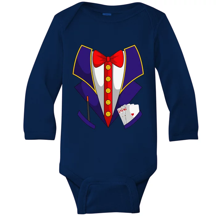 Magician Halloween Costume Illusionist Magic Show Perfomer Baby Long Sleeve Bodysuit