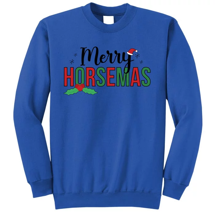 Merry Horsemas Christmas Horse Owner Horse Lover Xmas Great Gift Tall Sweatshirt