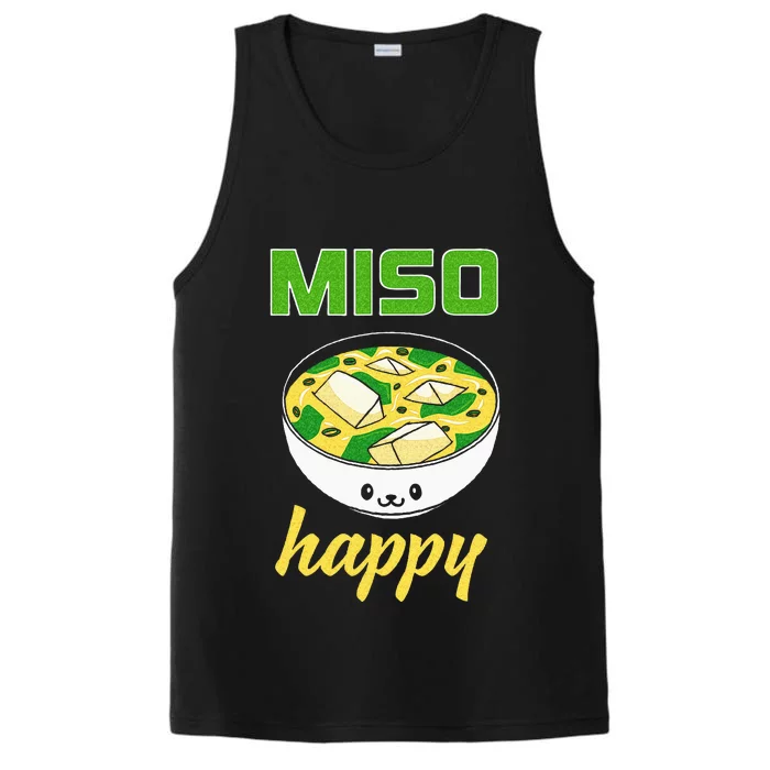 Miso Happy Cute Kawaii Miso Soup Bowl Japan Pop Culture Performance Tank