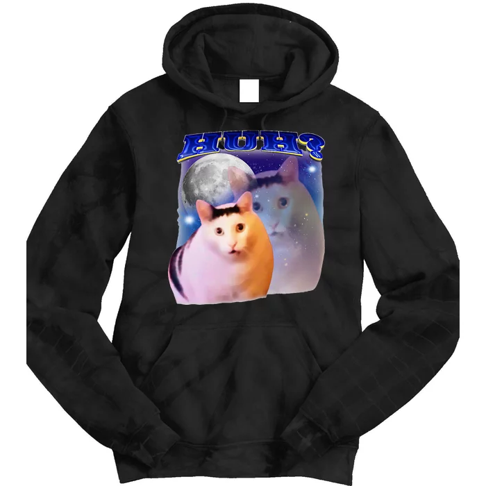 Meme Huh Cat Tie Dye Hoodie