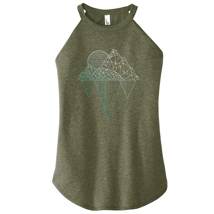 Mountains Hiking Camping Rock Climbing Camper Women’s Perfect Tri Rocker Tank