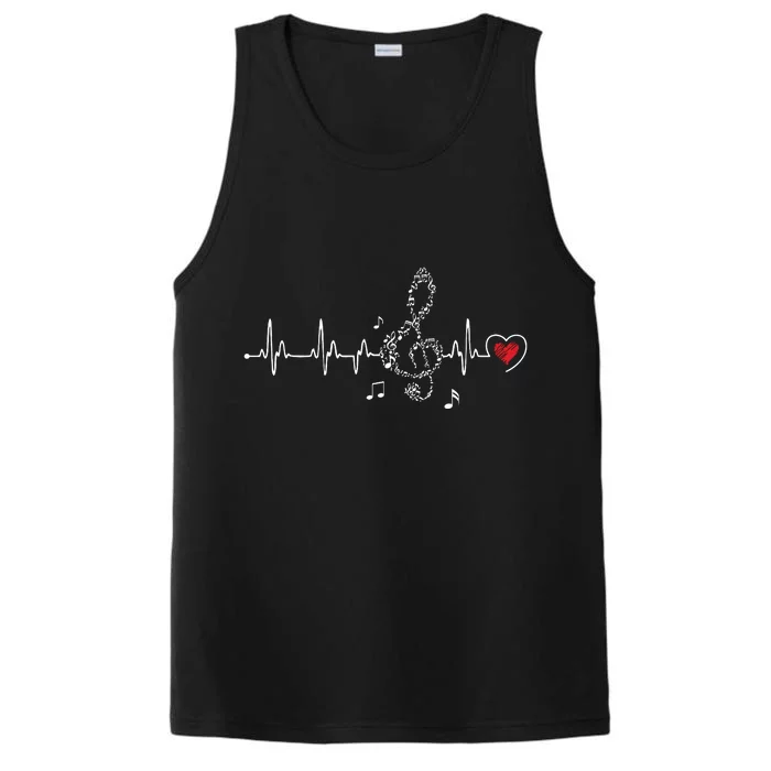 Music Heartbeat Clothing For Music Lovers Performance Tank