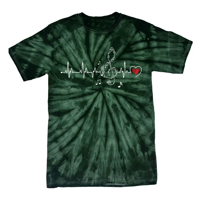 Music Heartbeat Clothing For Music Lovers Tie-Dye T-Shirt