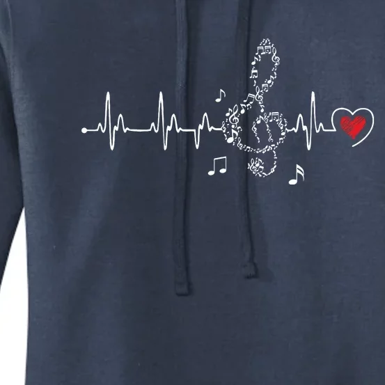 Music Heartbeat Clothing For Music Lovers Women's Pullover Hoodie