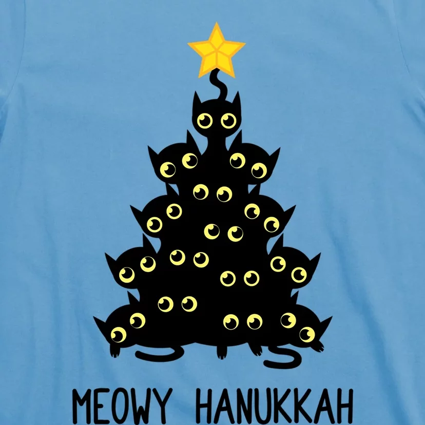 Meowy Hanukkah Cat Christmas Tree Jewish Chanukah Gift Great Gift T-Shirt