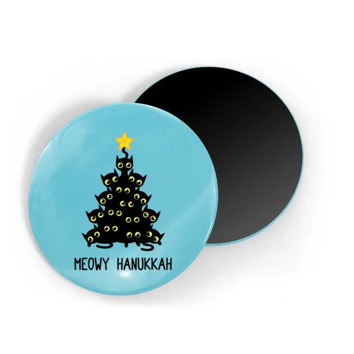 Meowy Hanukkah Cat Christmas Tree Jewish Chanukah Gift Great Gift Magnet