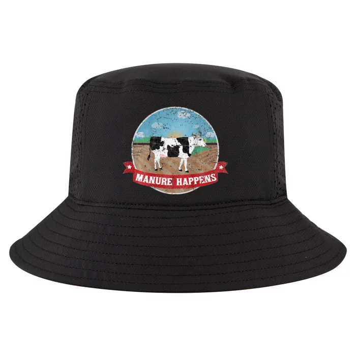 Manure Happens Cattle Ranch Farm Cow Dairy Humor Cool Comfort Performance Bucket Hat