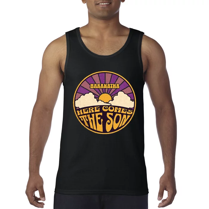 Maranatha Here Comes The Son Jesus Revolution People Easter Tank Top