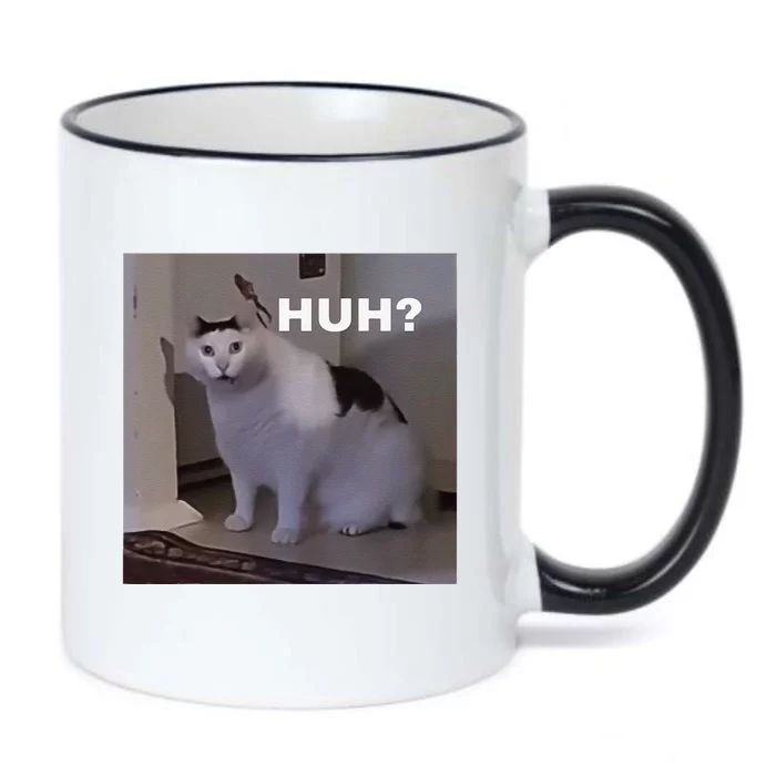 Meme Huh Cat Black Color Changing Mug