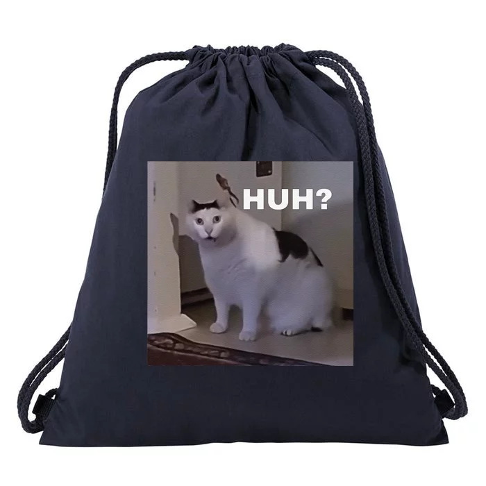 Meme Huh Cat Drawstring Bag