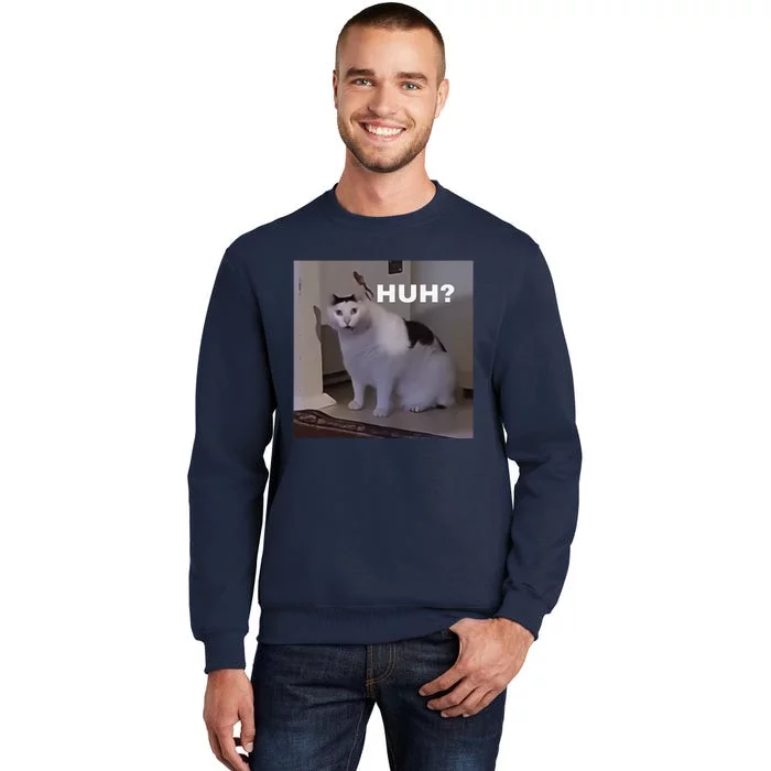 Meme Huh Cat Tall Sweatshirt