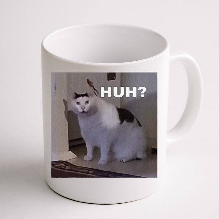 Meme Huh Cat Front & Back Coffee Mug