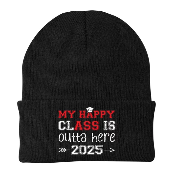 My Happy Class Is Outta Here 2025 Senior Graduation Funny Knit Cap Winter Beanie