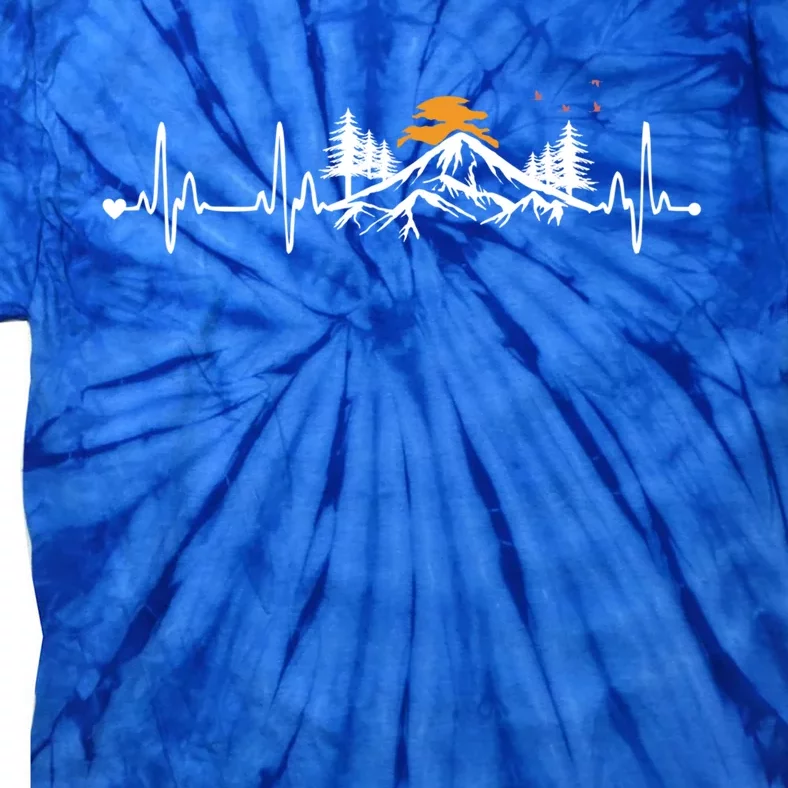 Mountain Hearbeat Cool Gift For Hiking Lovers Tie-Dye T-Shirt