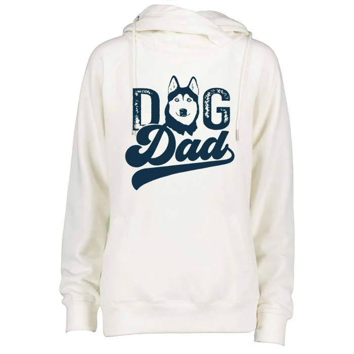 Men Husky Dog Dad Siberian Husky Womens Funnel Neck Pullover Hood