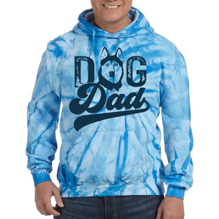 Men Husky Dog Dad Siberian Husky Tie Dye Hoodie