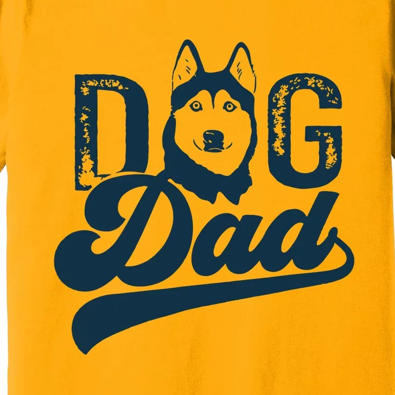 Men Husky Dog Dad Siberian Husky Premium T-Shirt