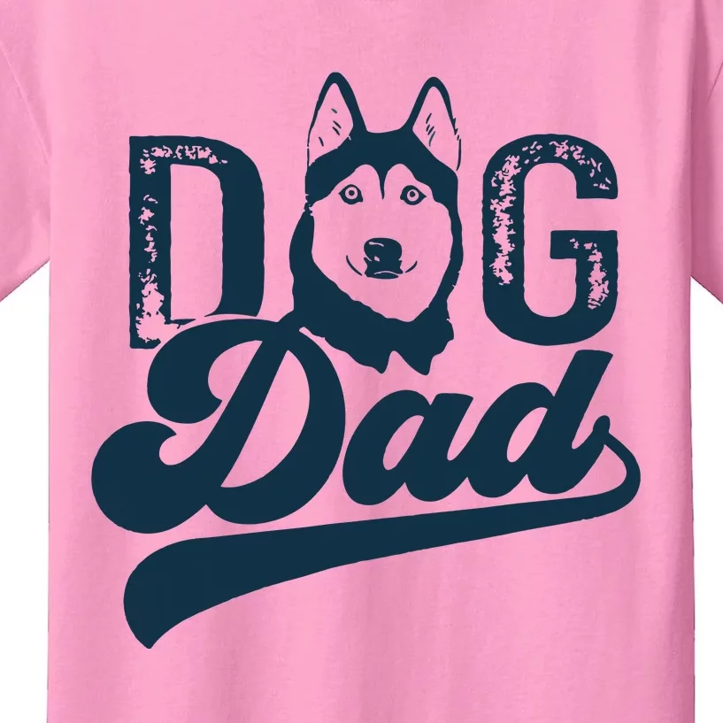 Men Husky Dog Dad Siberian Husky Kids T-Shirt