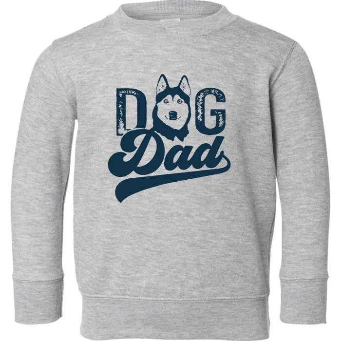 Men Husky Dog Dad Siberian Husky Toddler Sweatshirt