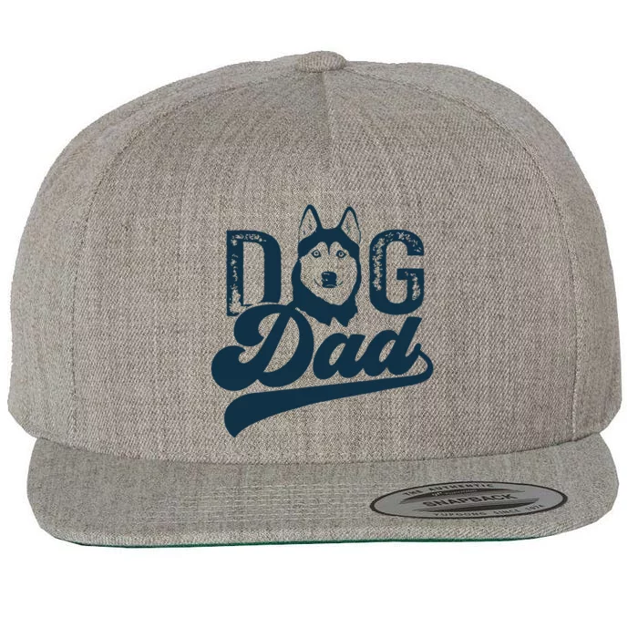 Men Husky Dog Dad Siberian Husky Wool Snapback Cap