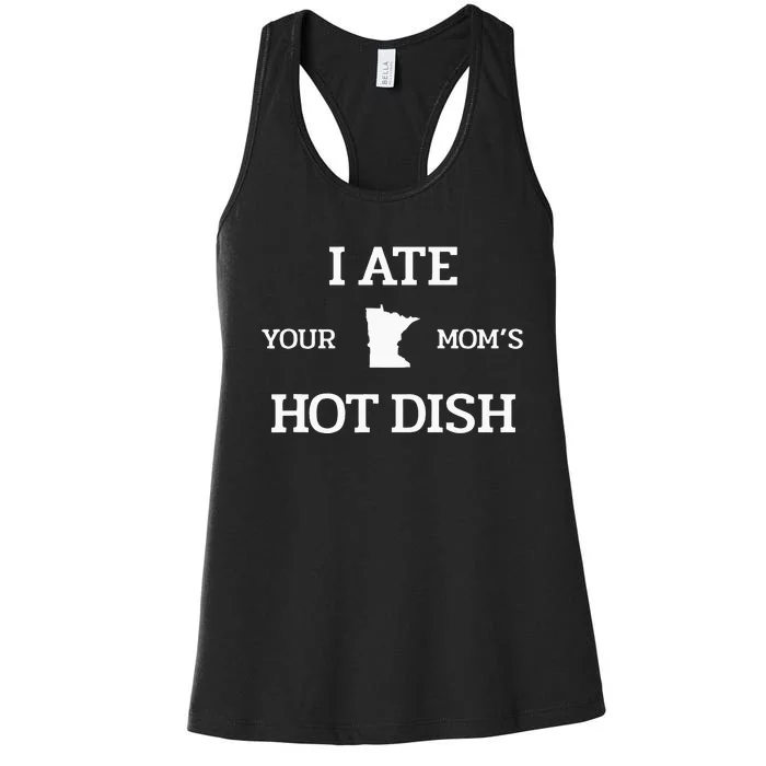 Moms Hot Dish Minnesota Novelty Joke Women's Racerback Tank