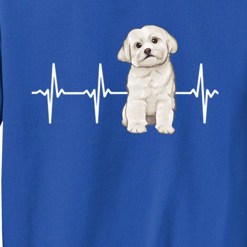 Maltese Heartbeat Dog Lover Meaningful Gift Tall Sweatshirt