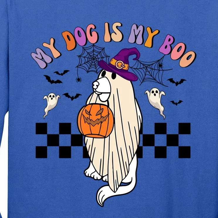 My Halloween Dog Is My Boo Pumpkin Dog Witch Spooky Season Gift Tall Long Sleeve T-Shirt